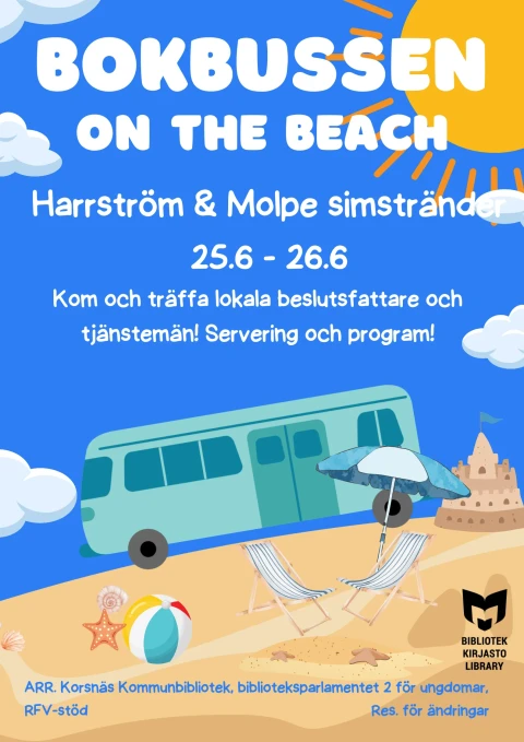 Bokbussen on the beach 2025