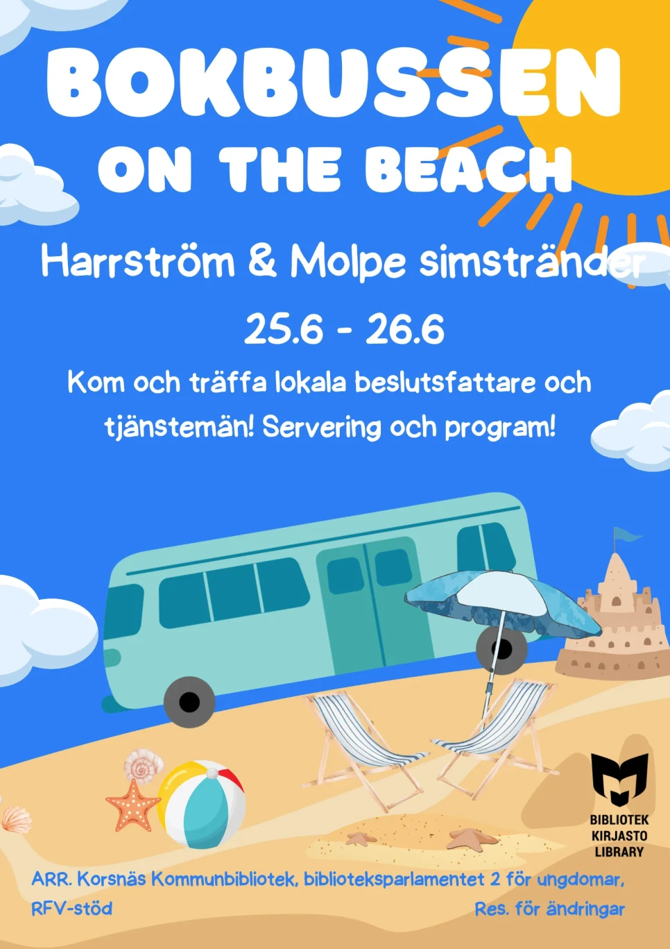 Bokbussen on the beach 2025